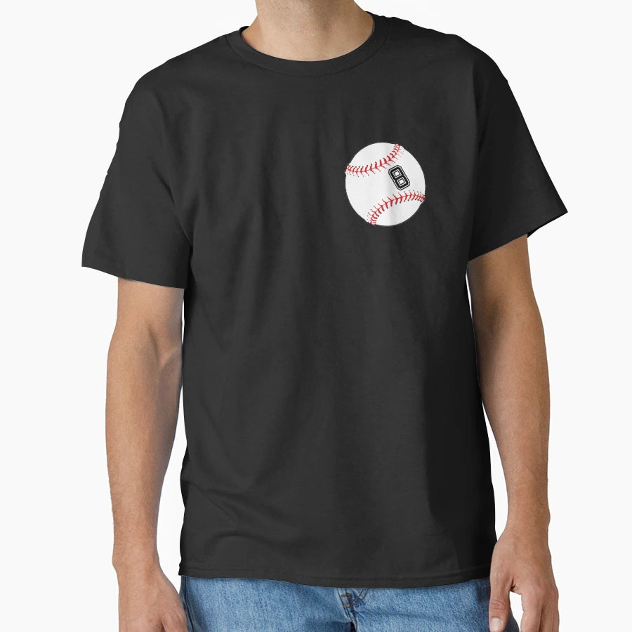 Baseball Player Jersey No 8 Back T-Shirt - Fun Novelty Design Men Women - T-Shirt, Sweatshirt, Hoodie