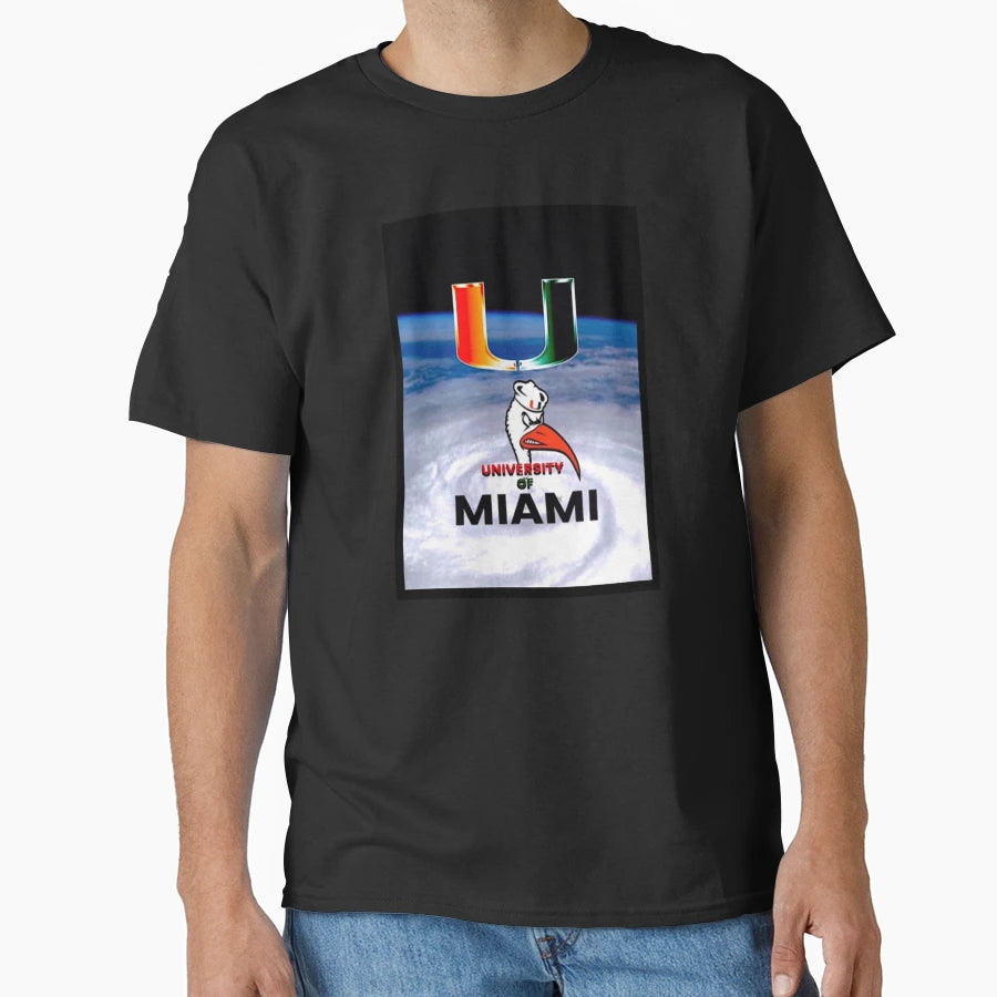 University Miami Hurricanes From Space T-Shirt - Minimalist Print Unisex - T-Shirt, Sweatshirt, Hoodie