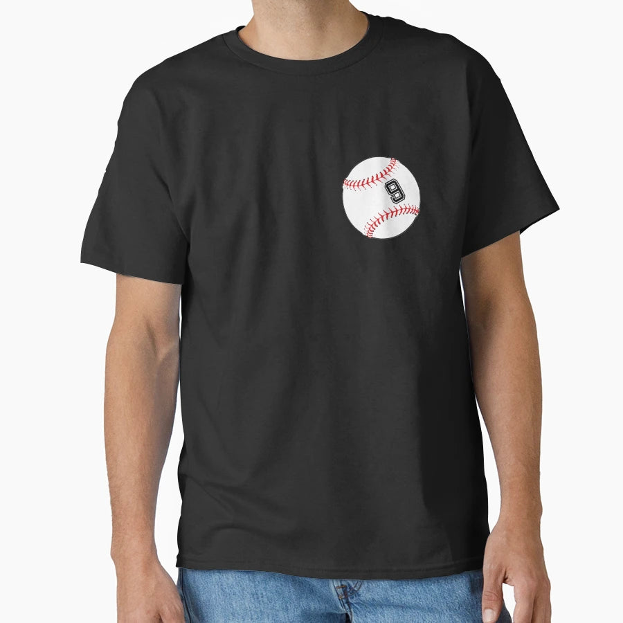 Baseball Player Jersey No 9 Back T-Shirt - Streetwear Style Men Women - T-Shirt, Sweatshirt, Hoodie