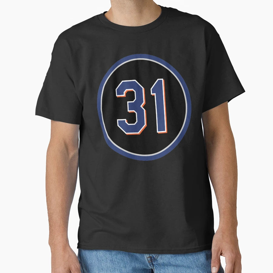 Mike Piazza 31 Jersey Number T-Shirt - Casual Everyday Wear Men Women - T-Shirt, Sweatshirt, Hoodie