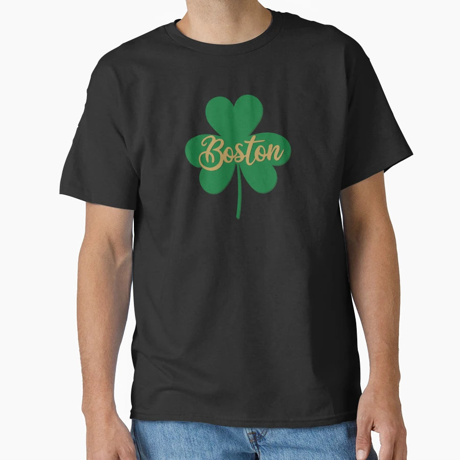Boston Shamrock T-Shirt - Fun Novelty Design Men Women - T-Shirt, Sweatshirt, Hoodie