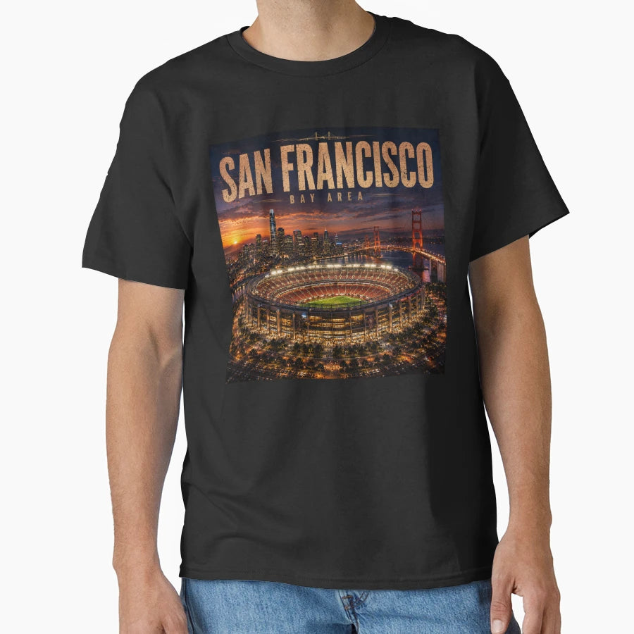San Franciso Bay Area Cinematic Stadium T-Shirt - Streetwear Style Unisex - T-Shirt, Sweatshirt, Hoodie