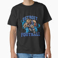 Detroit Football T-Shirt - Minimalist Print Men Women - T-Shirt, Sweatshirt, Hoodie