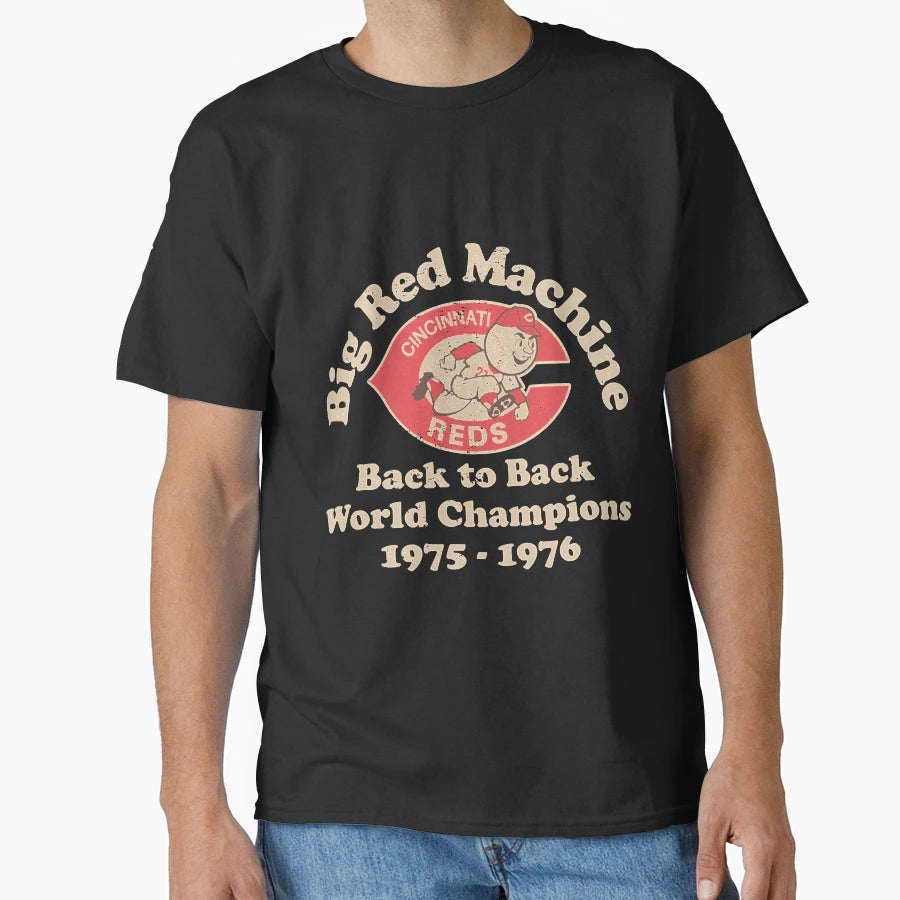 Big Red Machine Distressed T-Shirt - Minimalist Print for Adults - T-Shirt, Sweatshirt, Hoodie