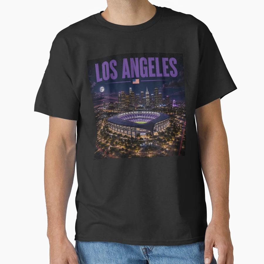 Los Angeles Cinematic Stadium T-Shirt - Custom Art Print Unisex - T-Shirt, Sweatshirt, Hoodie