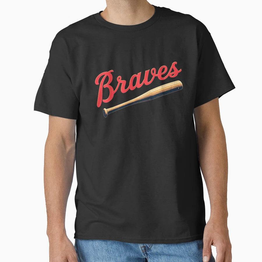Braves Baseball Bat Sports Team T-Shirt - Fun Novelty Design Unisex - T-Shirt, Sweatshirt, Hoodie