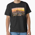 Dodger Stadium Sunset Downtown Los T-Shirt - Fun Novelty Design Unisex - T-Shirt, Sweatshirt, Hoodie