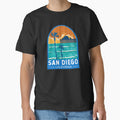 San Diego California Travel Art Emblem T-Shirt - Custom Art Print Men Women - T-Shirt, Sweatshirt, Hoodie