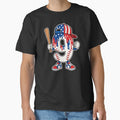 Fourth July Baseball T-Shirt - Custom Art Print Unisex - T-Shirt, Sweatshirt, Hoodie