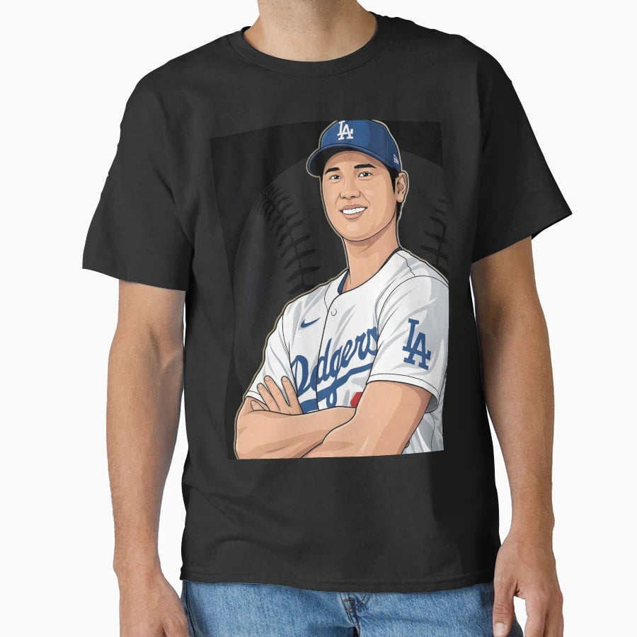 Shohei Ohtani Vector Illustration T-Shirt - Graphic Print for Adults - T-Shirt, Sweatshirt, Hoodie