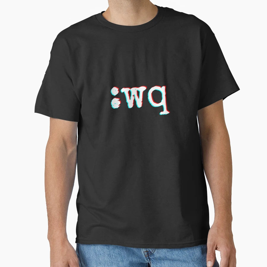 Exit Vim Wq Sign Pro Programmers Tip T-Shirt - Aesthetic Graphic Men Women - T-Shirt, Sweatshirt, Hoodie