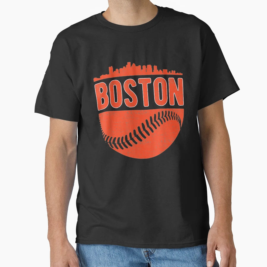 Boston Baseball Massachusetts Supporter T-Shirt - Trendy Graphic Unisex - T-Shirt, Sweatshirt, Hoodie