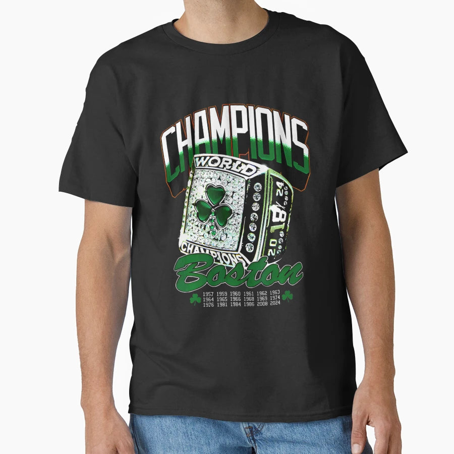 Boston World Champions Ring 2024 T-Shirt - Fun Novelty Design Men Women - T-Shirt, Sweatshirt, Hoodie