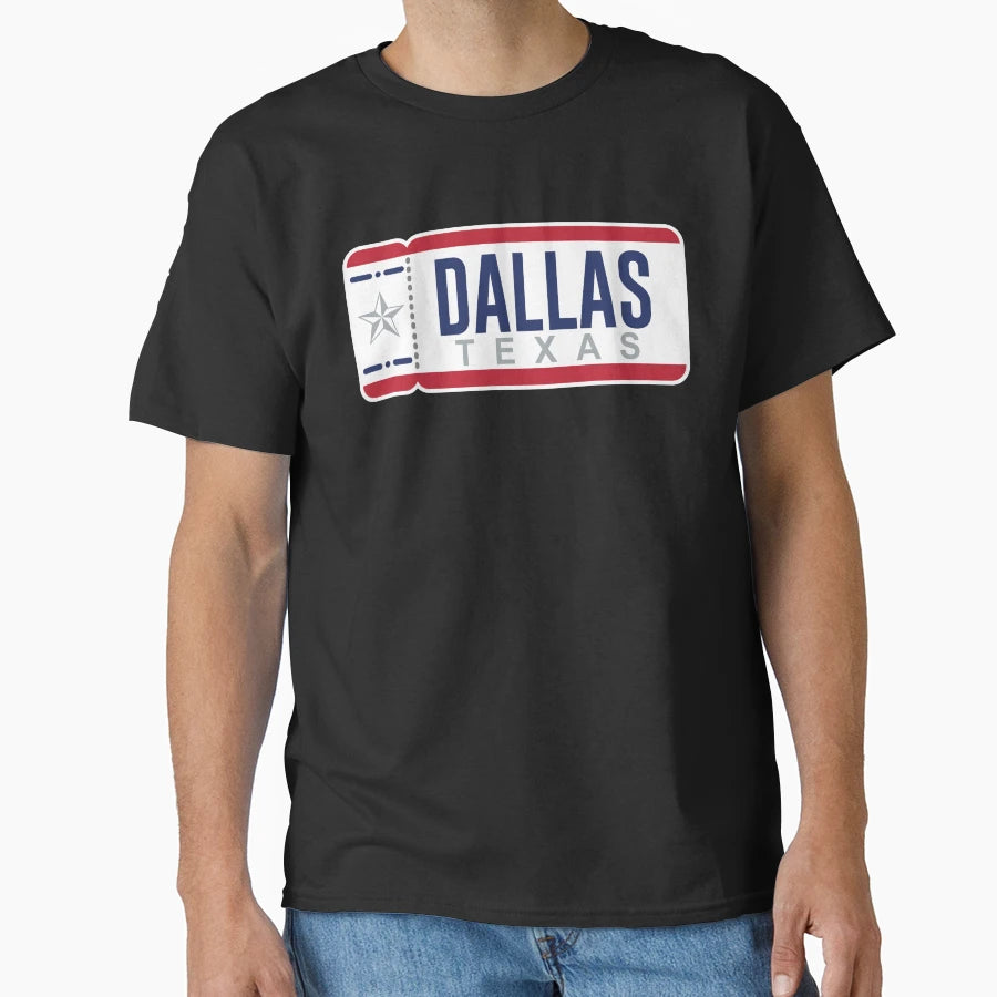 Dallas Ticket State T-Shirt - Fun Novelty Design for Adults - T-Shirt, Sweatshirt, Hoodie