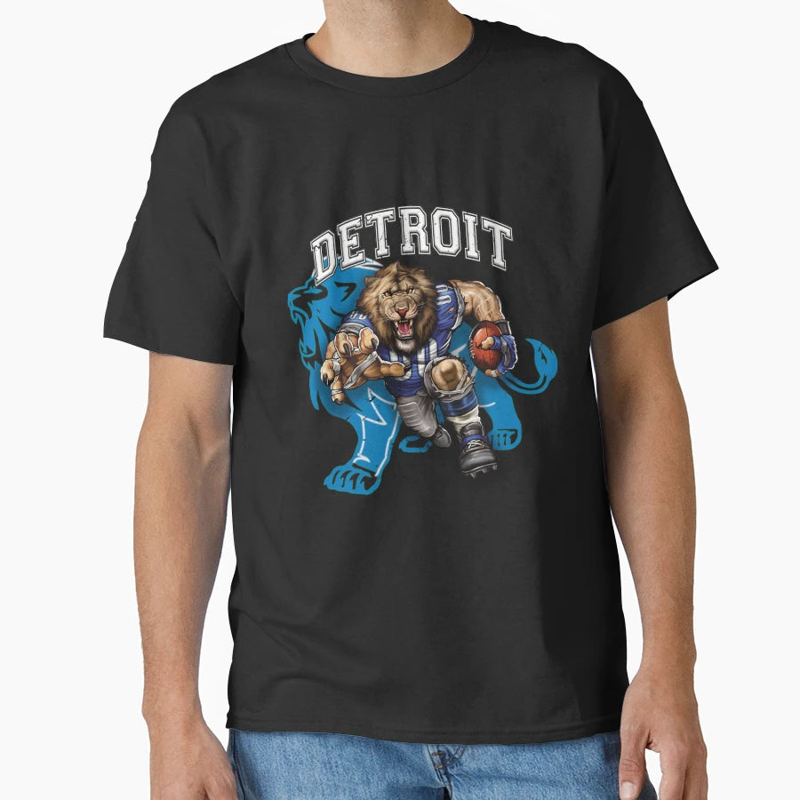 Detroit Football T-Shirt - Novelty Apparel Unisex - T-Shirt, Sweatshirt, Hoodie