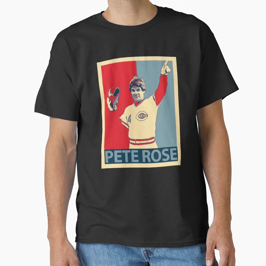Pete Rose Charlie Hustle Legend T-Shirt - Graphic Print Men Women - T-Shirt, Sweatshirt, Hoodie