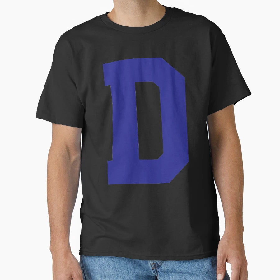 Alphabet Blue D Sports Letter D T-Shirt - Graphic Print Unisex - T-Shirt, Sweatshirt, Hoodie