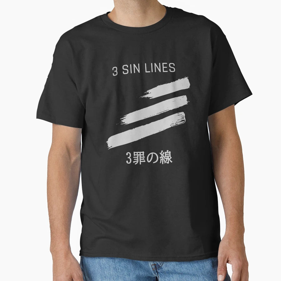 Ace Combat Three Sin Lines T-Shirt - Minimalist Print for Adults - T-Shirt, Sweatshirt, Hoodie