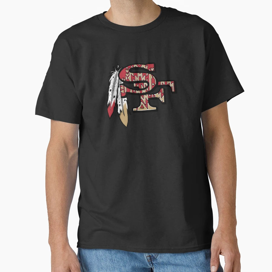 Native American 49Ers Logo T-Shirt - Graphic Print for Adults - T-Shirt, Sweatshirt, Hoodie