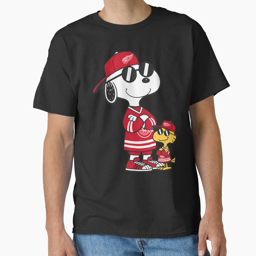 Snoopy Detroit Red Wings T-Shirt - Streetwear Style for Adults - T-Shirt, Sweatshirt, Hoodie