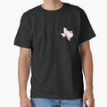Baseball Player Texas State Map T-Shirt - Casual Everyday Wear Men Women - T-Shirt, Sweatshirt, Hoodie