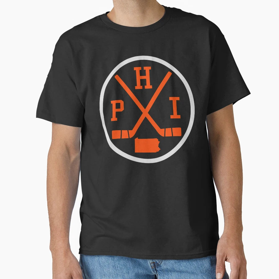 Philadelphia Hockey Emblem Philly T-Shirt - Trendy Graphic Unisex - T-Shirt, Sweatshirt, Hoodie