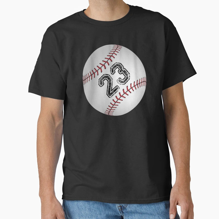 Baseball Ball Number 23 Twenty Three T-Shirt - Unique Graphic Men Women - T-Shirt, Sweatshirt, Hoodie