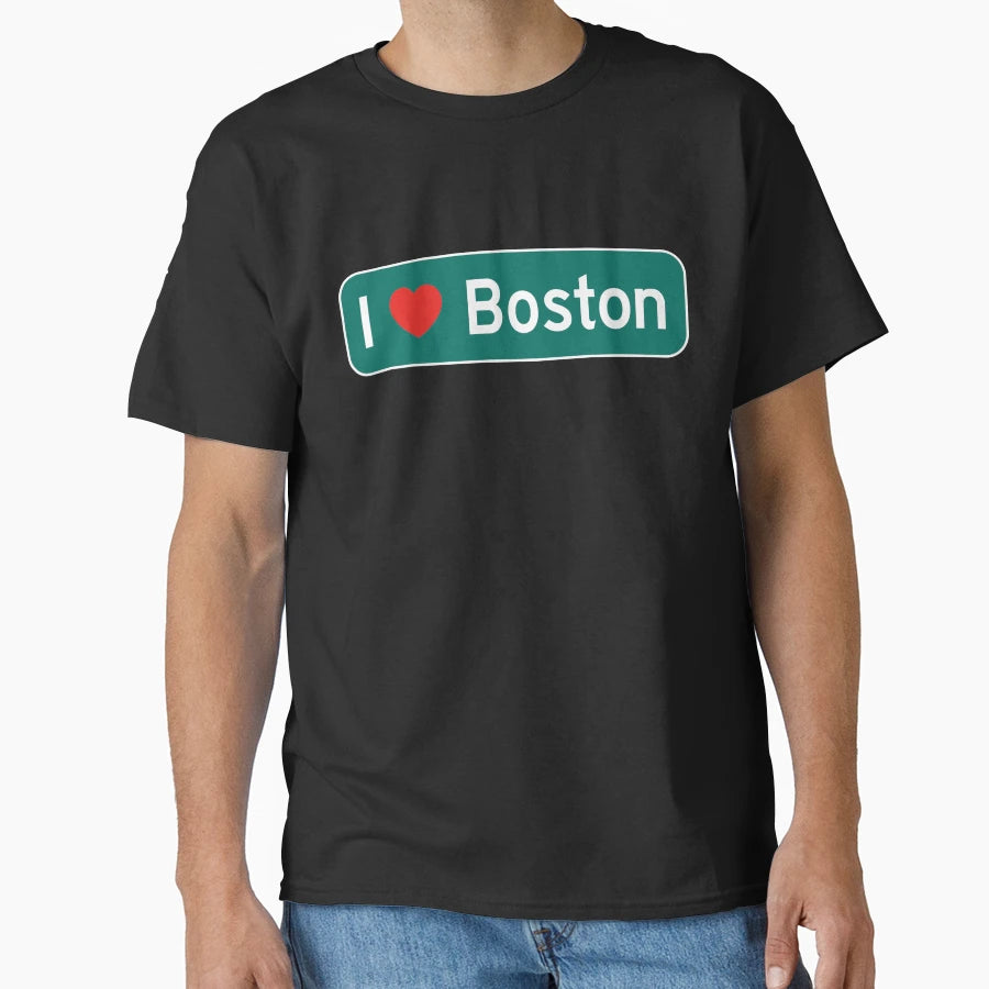 I Love Boston T-Shirt - Graphic Print Men Women - T-Shirt, Sweatshirt, Hoodie