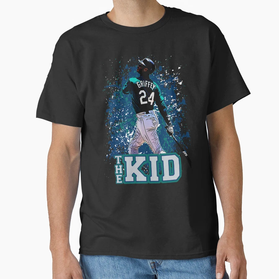 Ken Grifey Jr 24 T-Shirt - Fun Novelty Design for Adults - T-Shirt, Sweatshirt, Hoodie