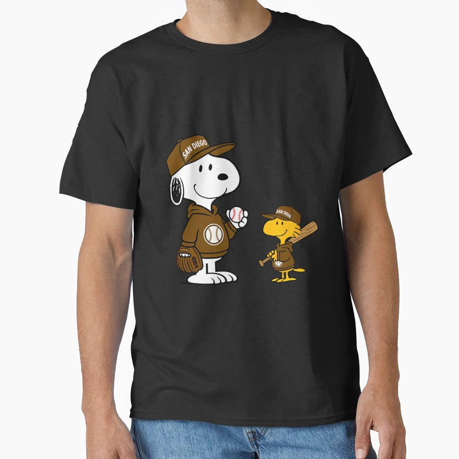 Snoopy Baseball T-Shirt - Novelty Apparel Men Women - T-Shirt, Sweatshirt, Hoodie