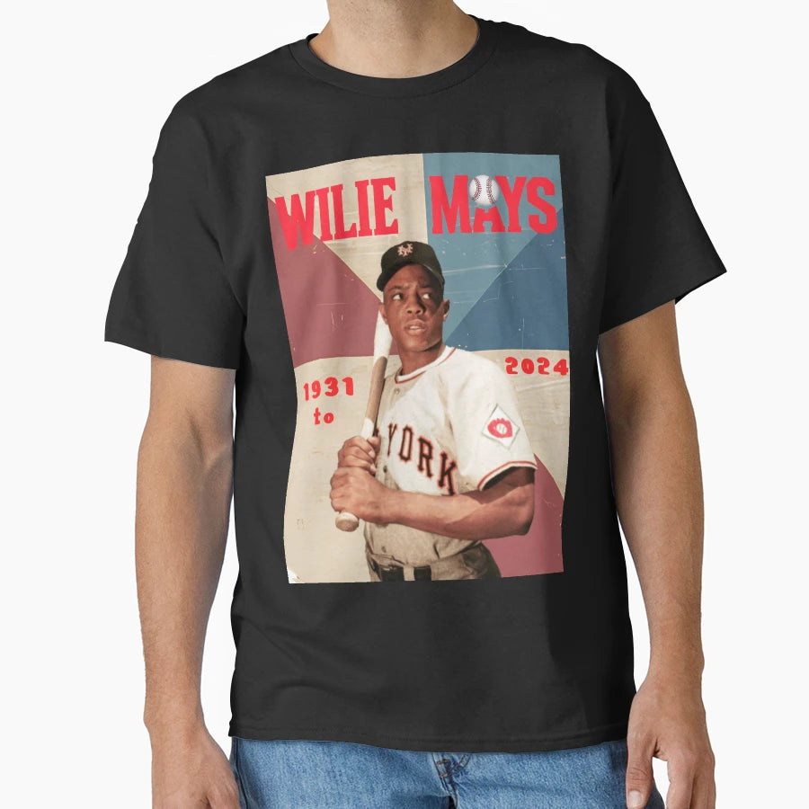 Willie Mays Tribute To Legendary T-Shirt - Custom Art Print for Adults - T-Shirt, Sweatshirt, Hoodie