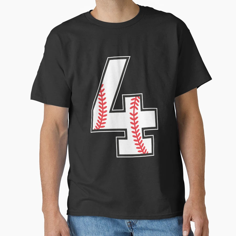 Baseball Number 4 T-Shirt - Streetwear Style Men Women - T-Shirt, Sweatshirt, Hoodie