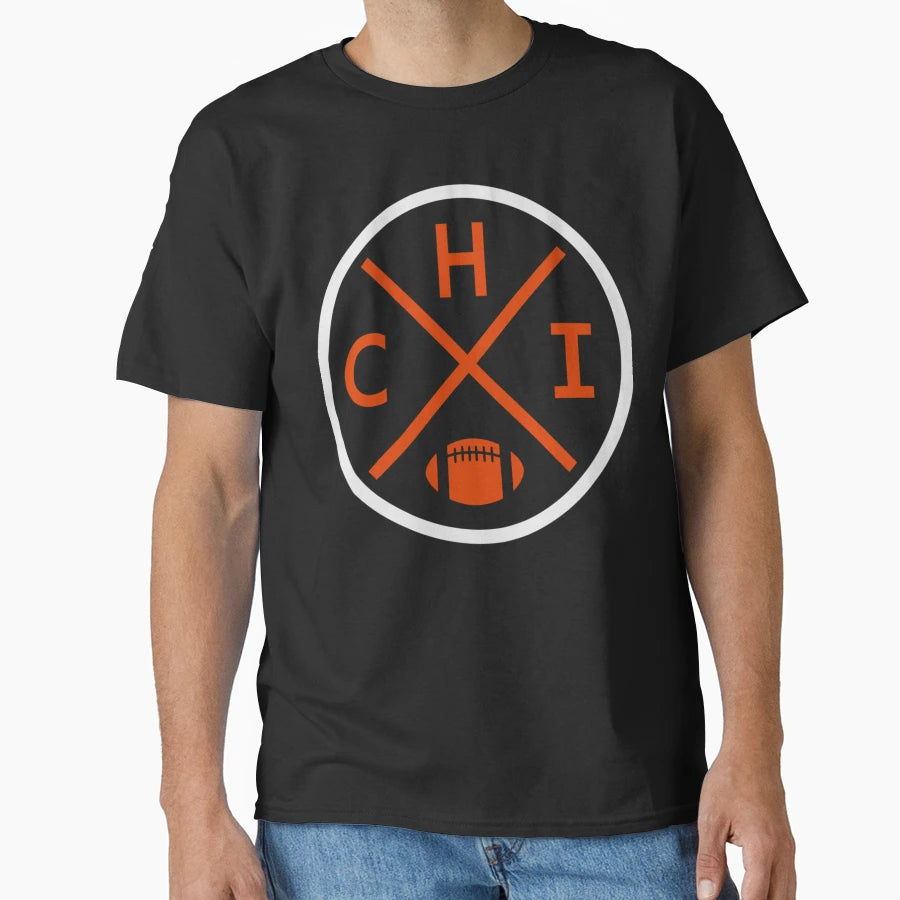Chicago Football Emblem Chi T-Shirt - Minimalist Print for Adults - T-Shirt, Sweatshirt, Hoodie