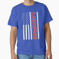Cubs American Flag Patriotic Usa T-Shirt - Aesthetic Graphic for Adults - T-Shirt, Sweatshirt, Hoodie