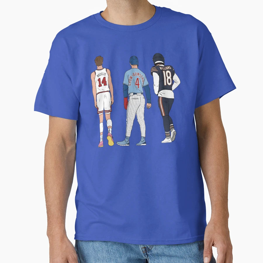 Chicago Big 3 T-Shirt - Custom Art Print Unisex - T-Shirt, Sweatshirt, Hoodie