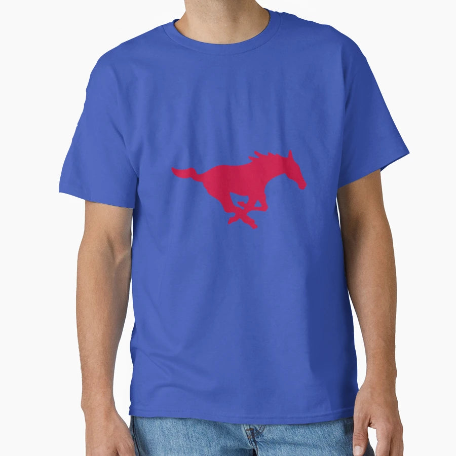 Smu Mustangs T-Shirt - Custom Art Print Unisex - T-Shirt, Sweatshirt, Hoodie