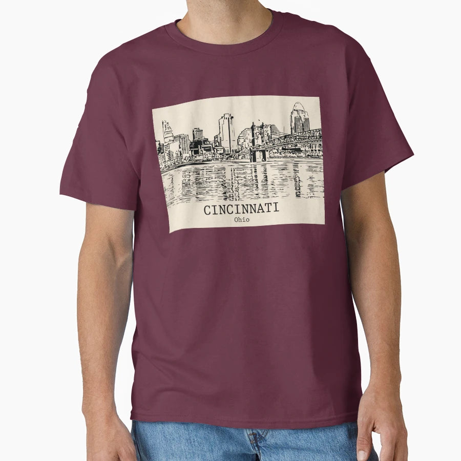 Cincinnati Ohio T-Shirt - Graphic Print Men Women - T-Shirt, Sweatshirt, Hoodie