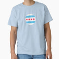 Chicago Flag Iconic Four Red Stars T-Shirt - Novelty Apparel Men Women - T-Shirt, Sweatshirt, Hoodie