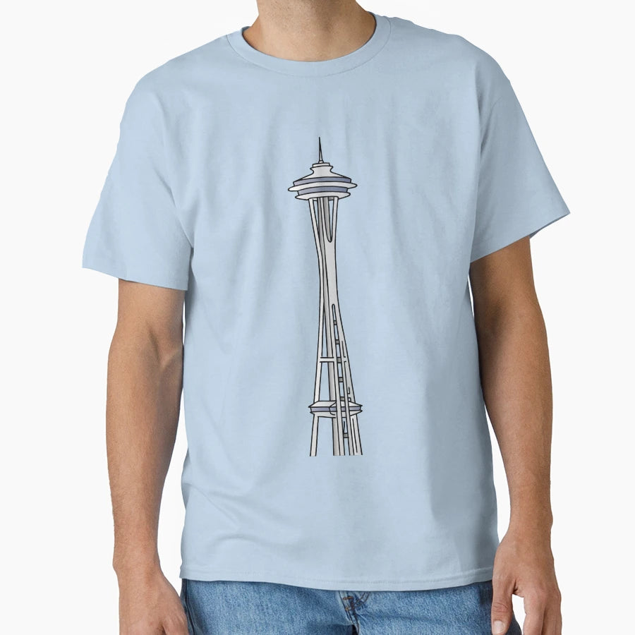 Space Needle Seattle T-Shirt - Fun Novelty Design Men Women - T-Shirt, Sweatshirt, Hoodie