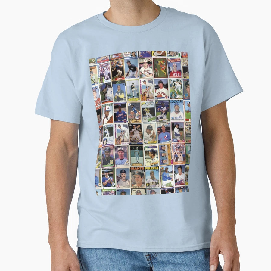Baseball Cards Wallpaper T-Shirt - Custom Art Print Unisex - T-Shirt, Sweatshirt, Hoodie