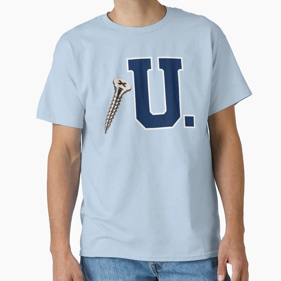 Screw U Collection Navy White T-Shirt - Unique Graphic for Adults - T-Shirt, Sweatshirt, Hoodie