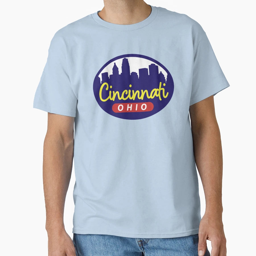 Cincinnati Skyline T-Shirt - Custom Art Print Unisex - T-Shirt, Sweatshirt, Hoodie