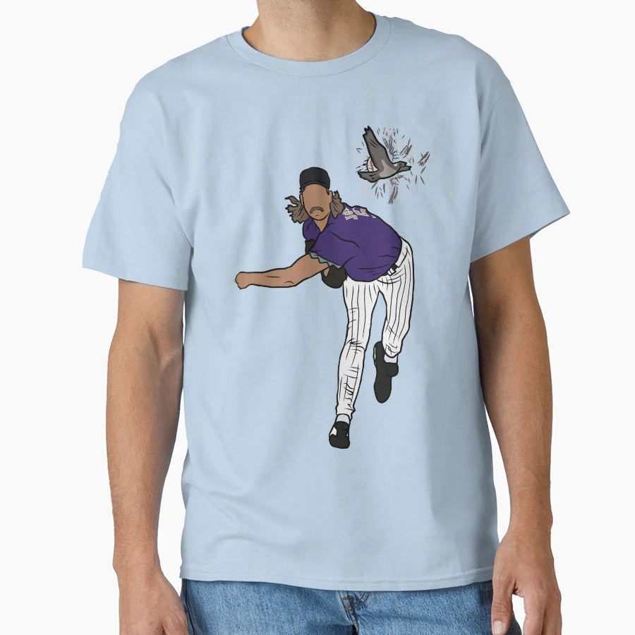 Randy Johnson Hits Bird T-Shirt - Novelty Apparel Unisex - T-Shirt, Sweatshirt, Hoodie