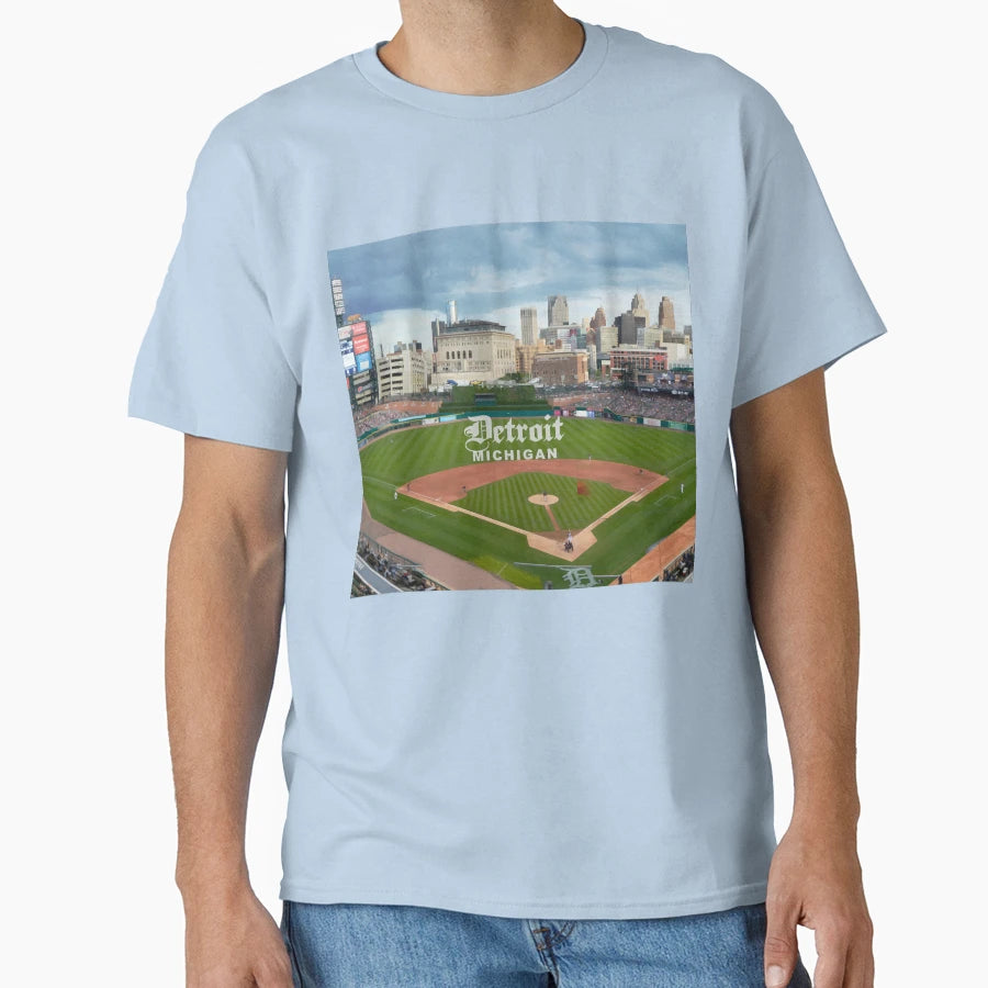 Detroit Michigan Detroit Skyline T-Shirt - Fun Novelty Design Men Women - T-Shirt, Sweatshirt, Hoodie