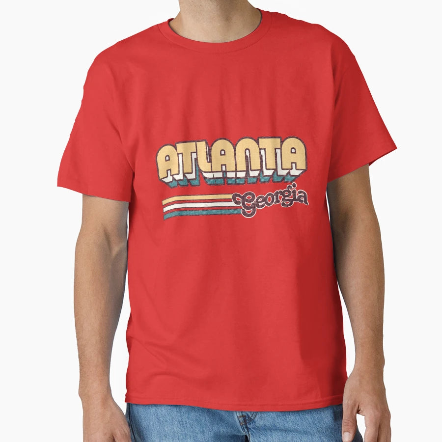 Atlanta Ga City Stripes T-Shirt - Custom Art Print for Adults - T-Shirt, Sweatshirt, Hoodie