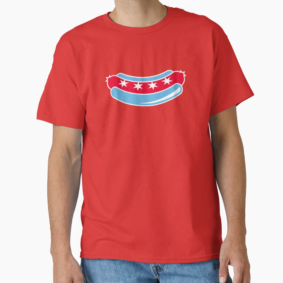 Chicago Dogs Logo Hires T-Shirt - Casual Everyday Wear Unisex - T-Shirt, Sweatshirt, Hoodie
