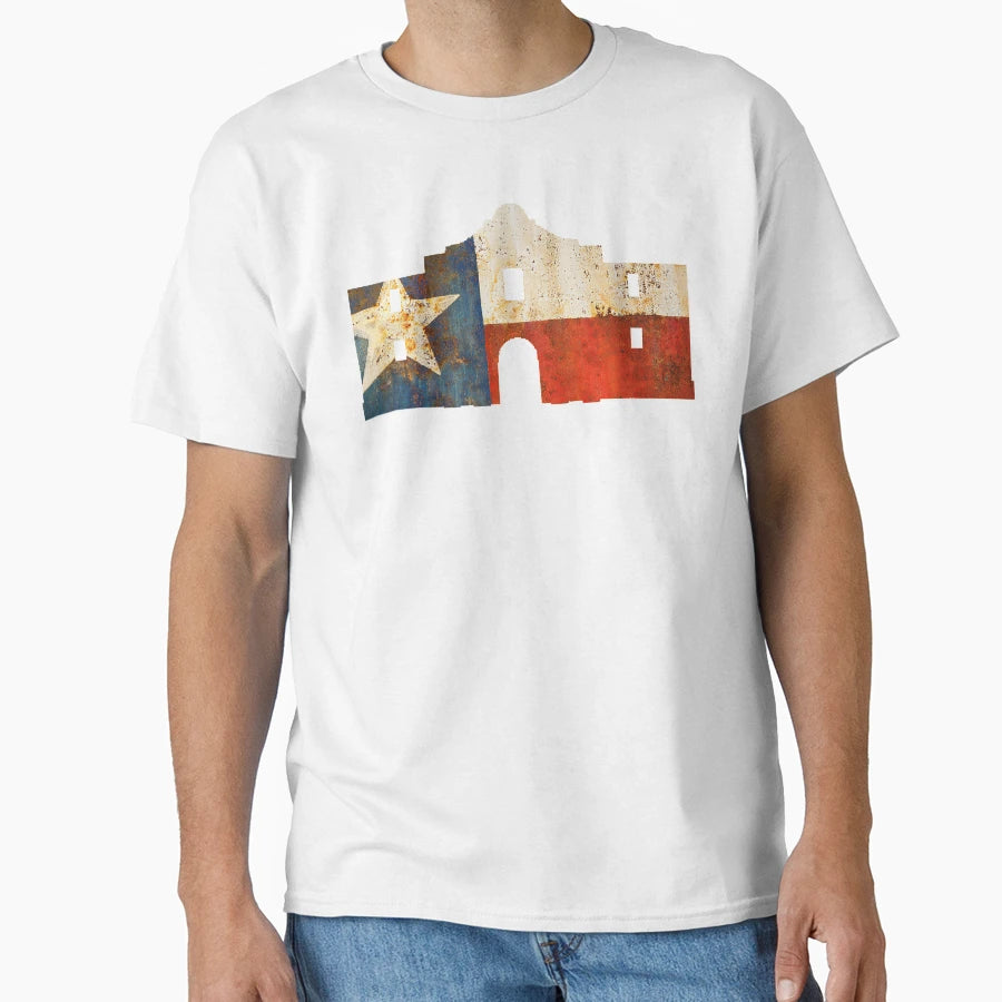 Alamo Texas Flag T-Shirt - Unique Graphic Men Women - T-Shirt, Sweatshirt, Hoodie