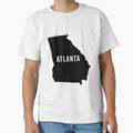 Atlanta Georgia State Silhouette T-Shirt - Unique Graphic Unisex - T-Shirt, Sweatshirt, Hoodie