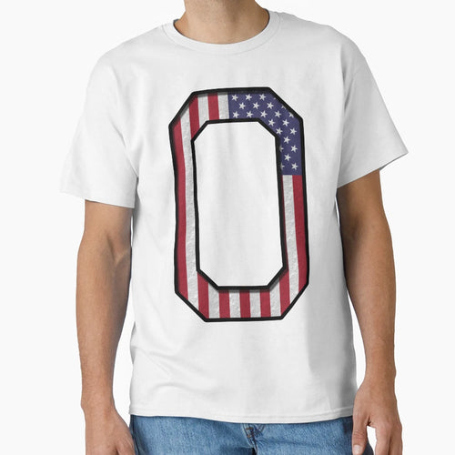 0 Usa Number Sports 3D Drop Shadow T-Shirt - Novelty Apparel Unisex - T-Shirt, Sweatshirt, Hoodie