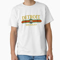 Detroit City Michigan State Tiger Head T-Shirt - Custom Art Print Unisex - T-Shirt, Sweatshirt, Hoodie